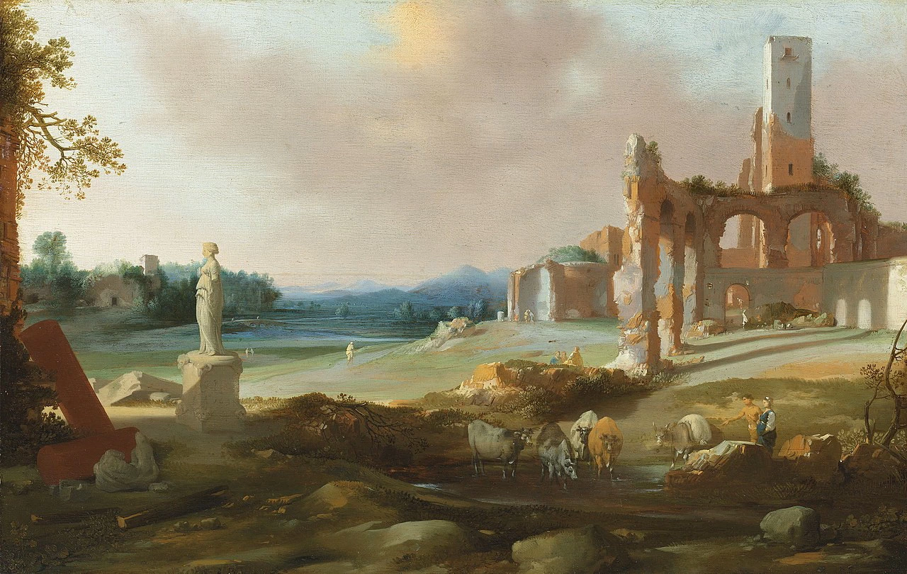 Pesaggio con rovine classiche